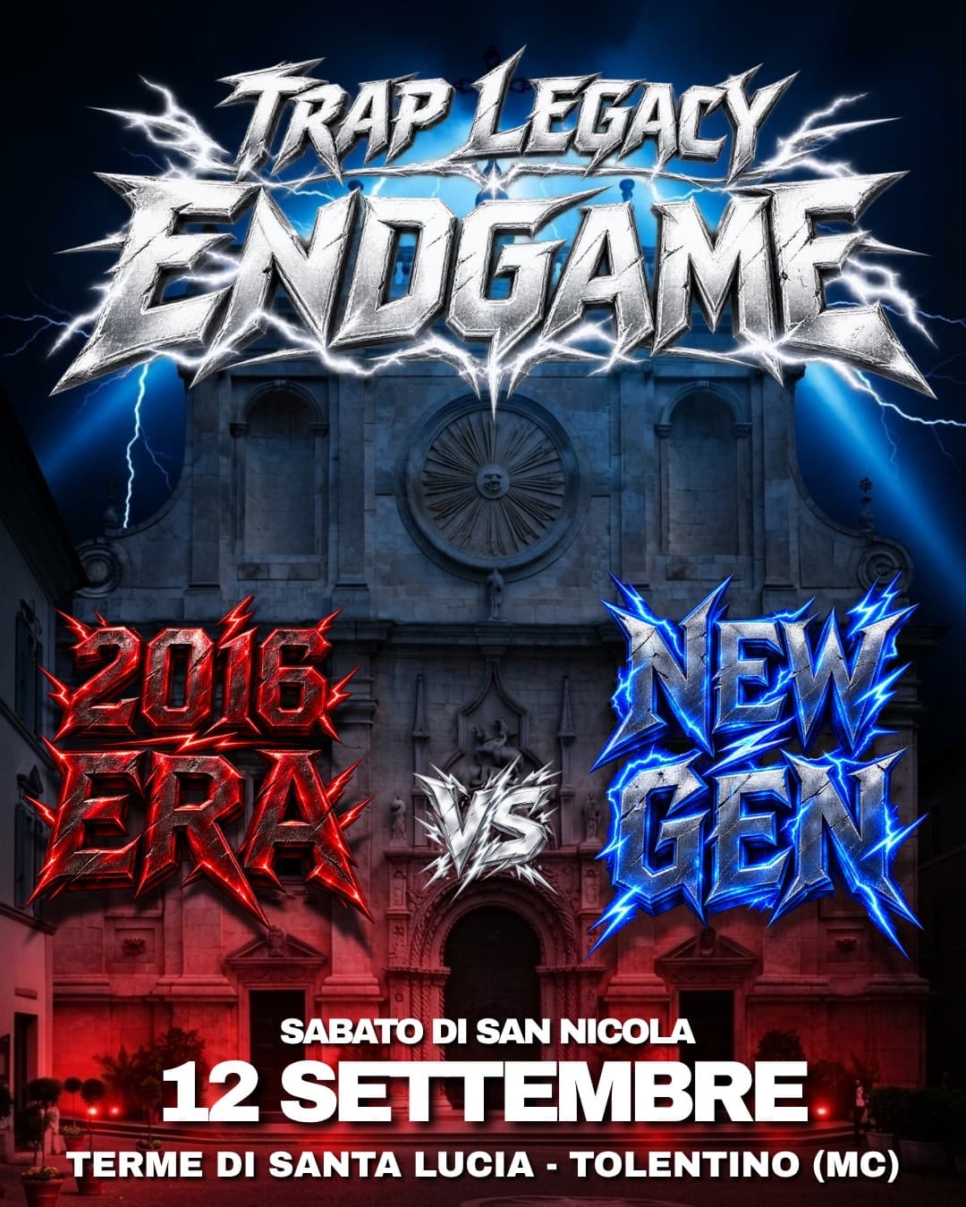 Locandina Trap Legacy — Endgame, 12 settembre alle Terme di Santa Lucia